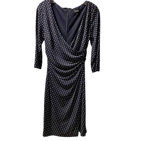 adrianna papell black and white polka dot dress Adrianna Papell Womens Polka Dot Midi Dress, Classic Style for Casual –  DiscountStore main image 0